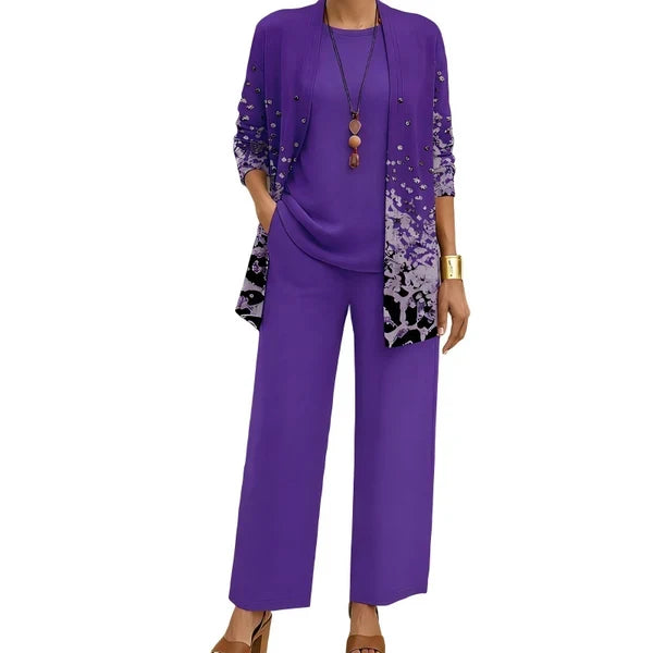 Women’s Elegant Printed 3-Piece Set