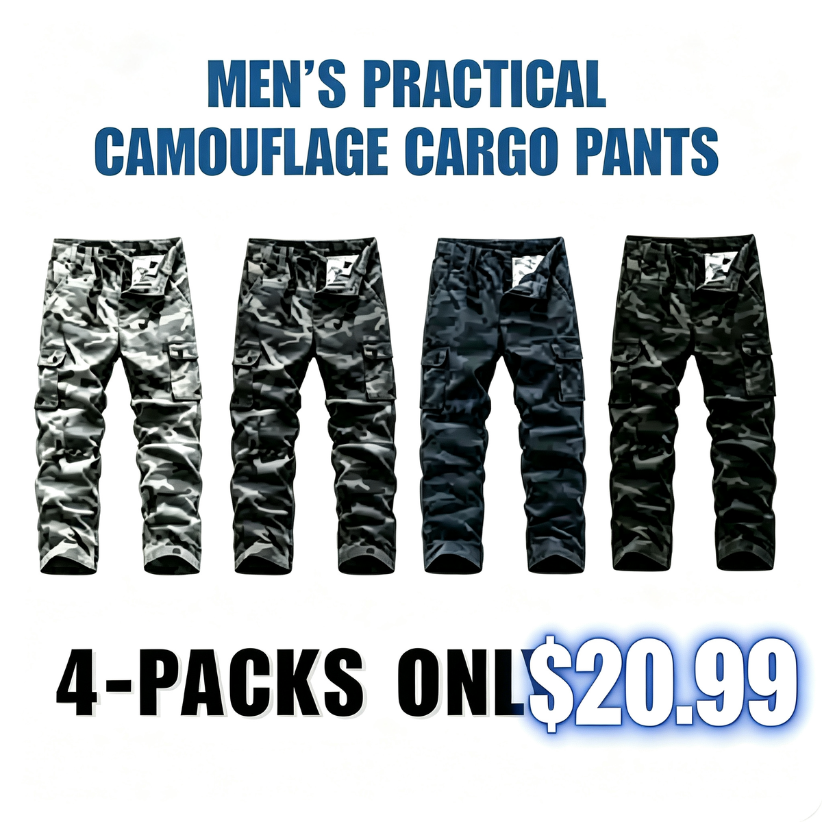 Men’s practical camouflage cargo pants