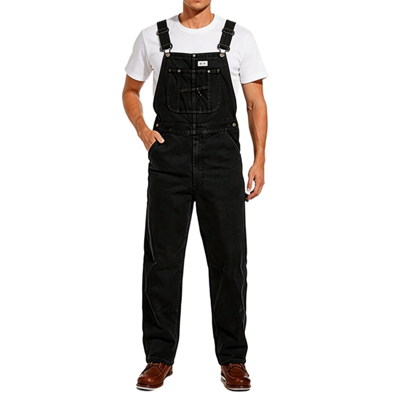 🔥Last Day Promotion🔥Men's Denim Bib Overalls,  Workwear with Adjustable Straps and Convenient Tool Pockets