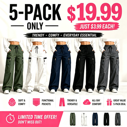 ⚡FINAL SALE 🔥Women’s lightweight loose cargo pants with multiple pockets