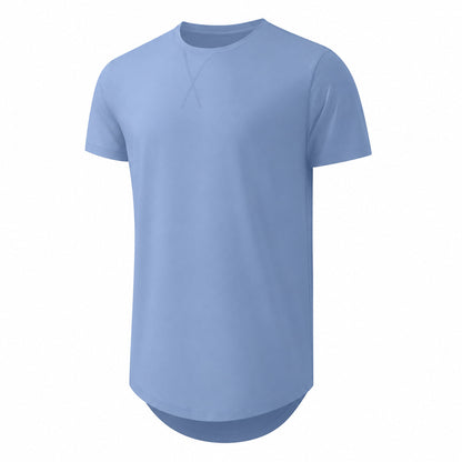 🔥Men's 12-Pack Cotton Hipster Hip Hop Longline Crewneck T-Shirt