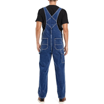 🔥Last Day Promotion🔥Men's Denim Bib Overalls,  Workwear with Adjustable Straps and Convenient Tool Pockets