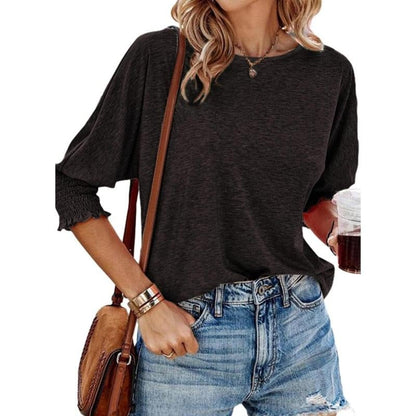 Women's 2026 Fashion Tops 3/4 Sleeve T-Shirts Cute Crewneck Basic Business Tees