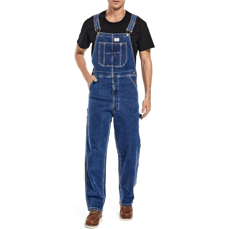 🔥Last Day Promotion🔥Men's Denim Bib Overalls,  Workwear with Adjustable Straps and Convenient Tool Pockets