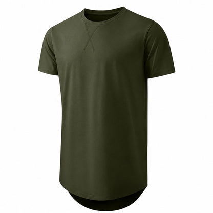 🔥Men's 12-Pack Cotton Hipster Hip Hop Longline Crewneck T-Shirt