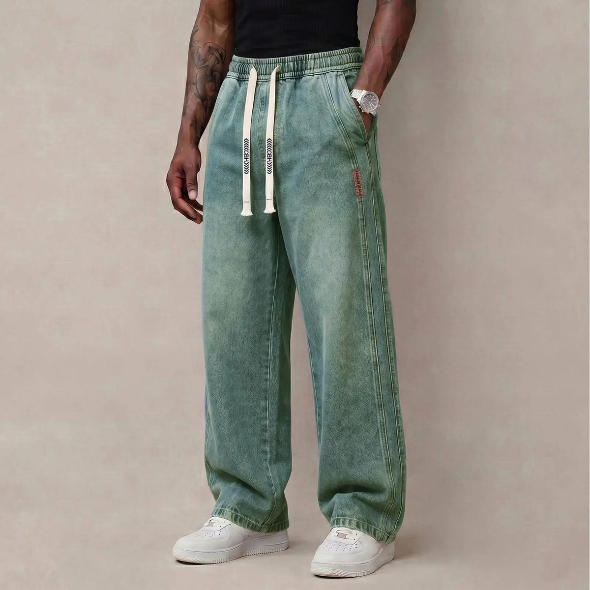 🔥 BEST SELLER | 6PCS $24.99 | Men’s Stretch Cotton Loose-Fit Drawstring Jeans