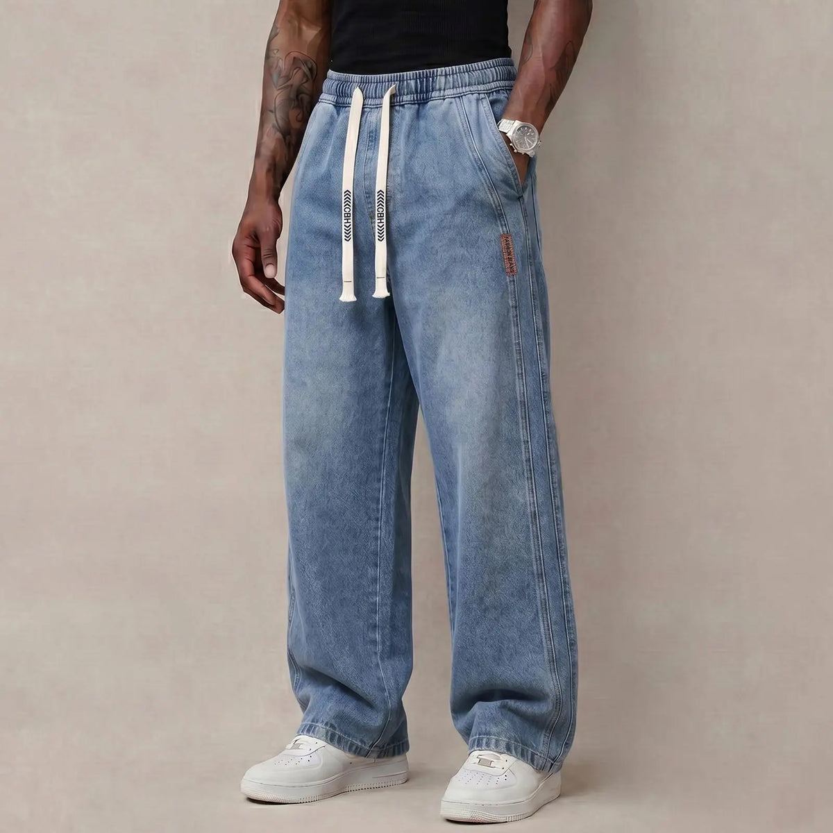 🔥 BEST SELLER | 6PCS $24.99 | Men’s Stretch Cotton Loose-Fit Drawstring Jeans