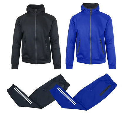 Men’s 4-Piece Fleece Zip Hoodie & Jogger Sets- 2 Full Sets