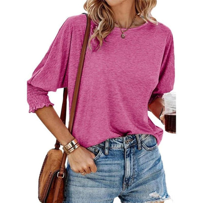 Women's 2026 Fashion Tops 3/4 Sleeve T-Shirts Cute Crewneck Basic Business Tees