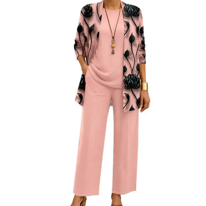 Women’s Elegant Printed 3-Piece Set