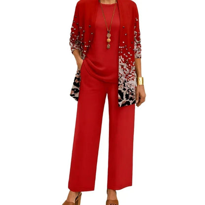 Women’s Elegant Printed 3-Piece Set